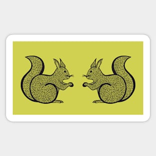 Squirrels in Love - cute animal design Sticker